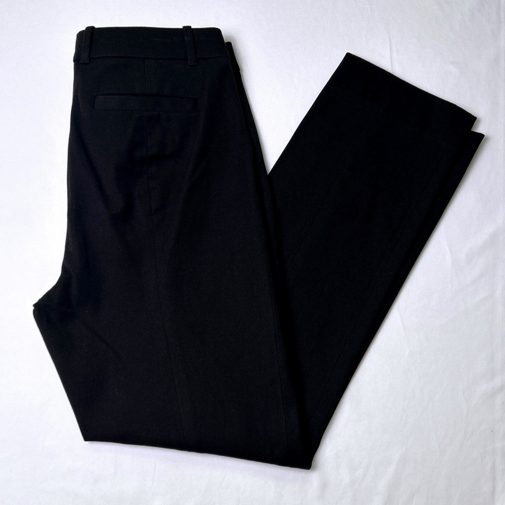 J.Crew Womens Mid Rise Stretch Straight Leg Dress Pants Size 6S Black Office